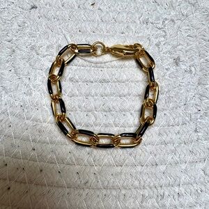 Gold and Black Chain Bracelet